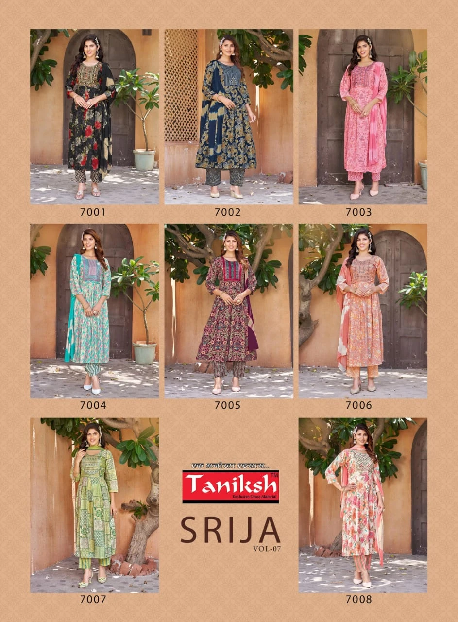 Taniksh Srija Vol 7 Rayon Print Wholesale Readymade Kurti Catalog — Wholesale Salwar Suits, MPA wholesale from Surat — view 9